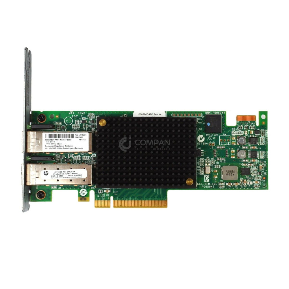 E7X47A HP SN1100E 2-PORT 16GB SFP+ HBA FOR 3PAR STORESERV 7000 FAMILY